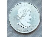 Сребърна унция 2015 г.  1 oz  сребро Канада.