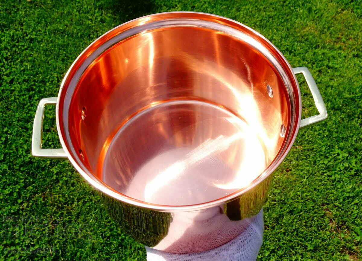 Auction Massive copper pot 1 kg., pure red copper Auction Massive copper pot 1 kg., pure red copper