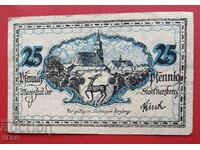 Τραπεζογραμμάτιο-Γερμανία-Σαξωνία-Herzberg-25 pfennig-μονόπλευρο