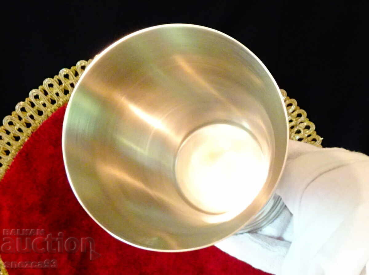 Pewter wine glass, pewter cup 380 ml., WMF with price 79.00 BGN | € 40.39 Pewter wine glass, pewter cup 380 ml., WMF with price 79.00 BGN | € 40.39