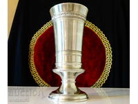 Magnificent goblet, WMF pewter glass.