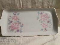 Tray/plate. Porcelain.