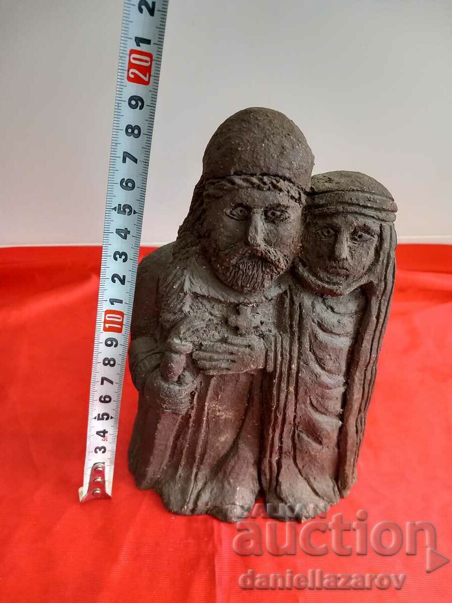 Sculptură din teracotă a autorului vechi, statuetă semnată - 6