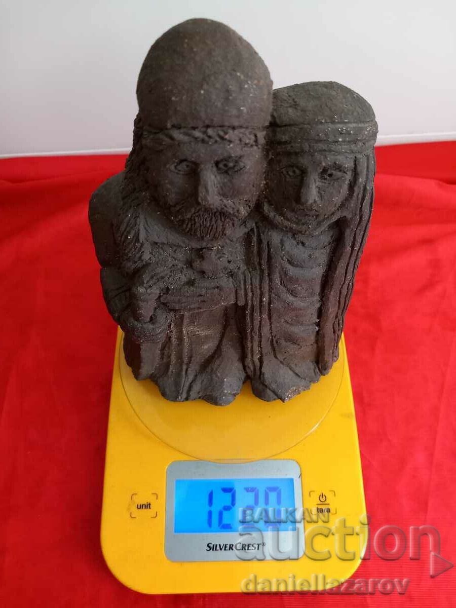 Sculptură din teracotă a autorului vechi, statuetă semnată - 7