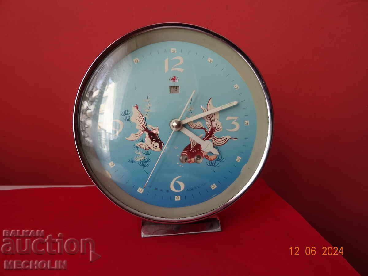 COLLECTIBLE CHINESE ALARM CLOCK 2D FISH 5