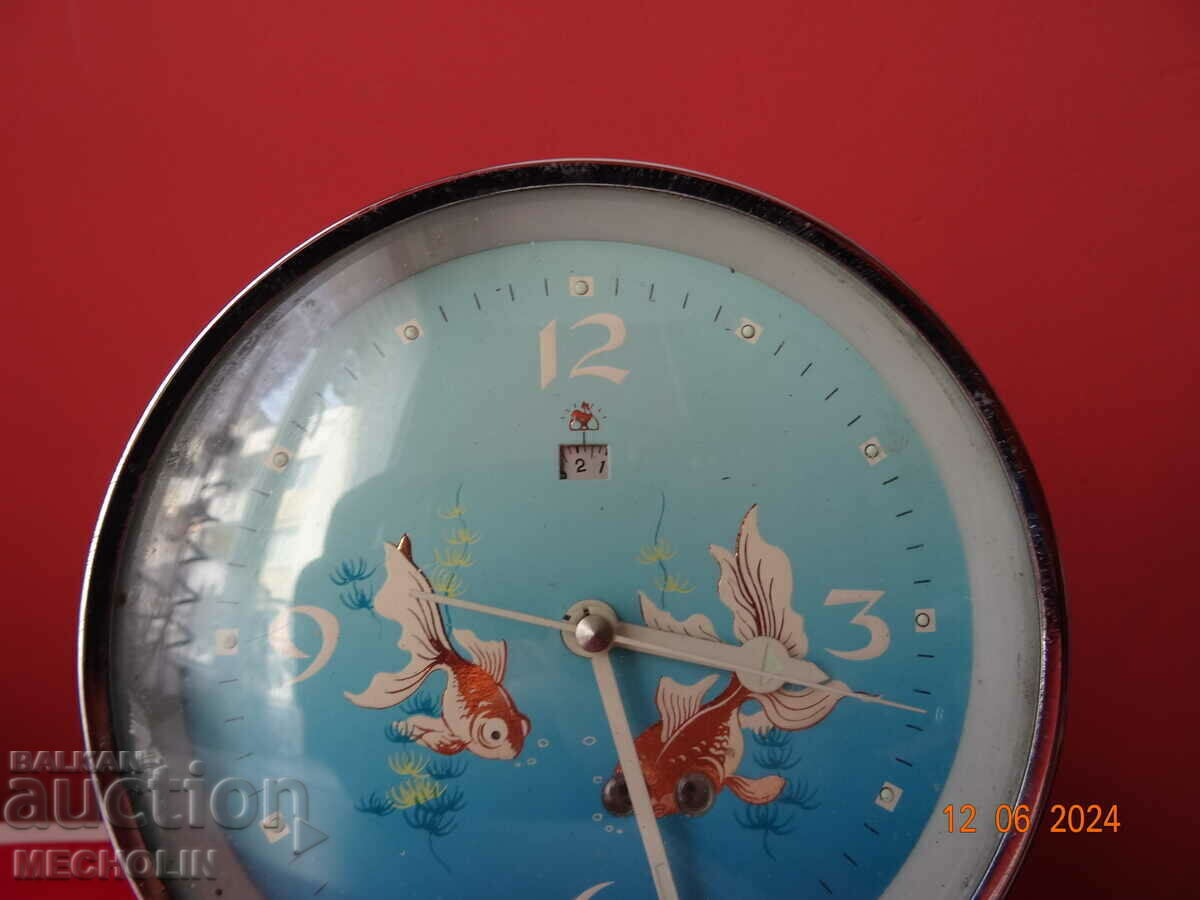 Auction COLLECTIBLE CHINESE ALARM CLOCK 2D FISH 6 Auction COLLECTIBLE CHINESE ALARM CLOCK 2D FISH 6