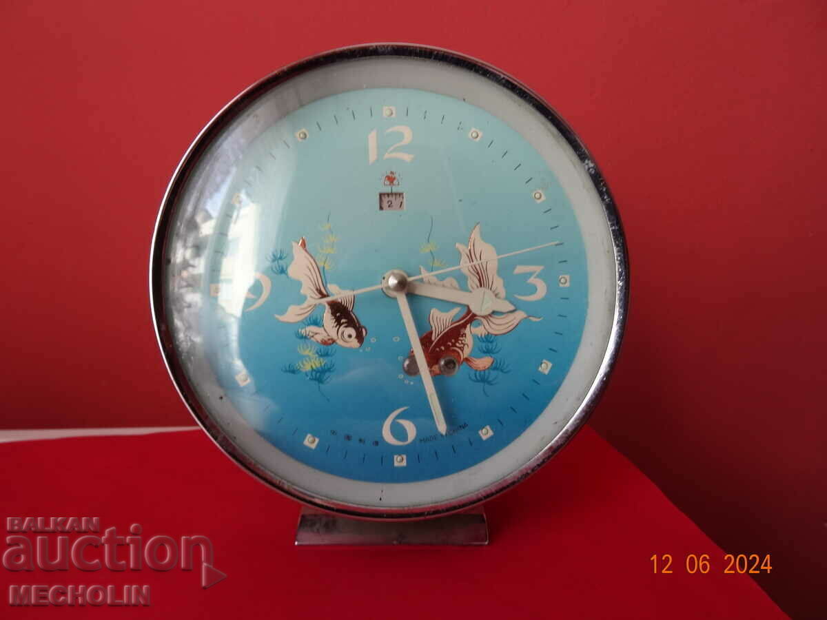 COLLECTIBLE CHINESE ALARM CLOCK 2D FISH 6
