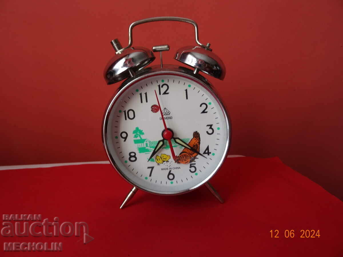 COLLECTIBLE CHINESE ALARM CLOCK 2D HEN 3
