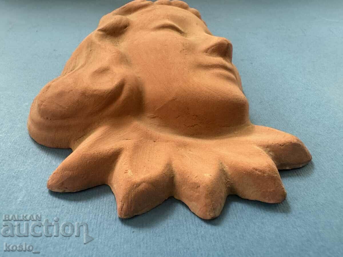 Auction  Ceramic wall mask from around 1930