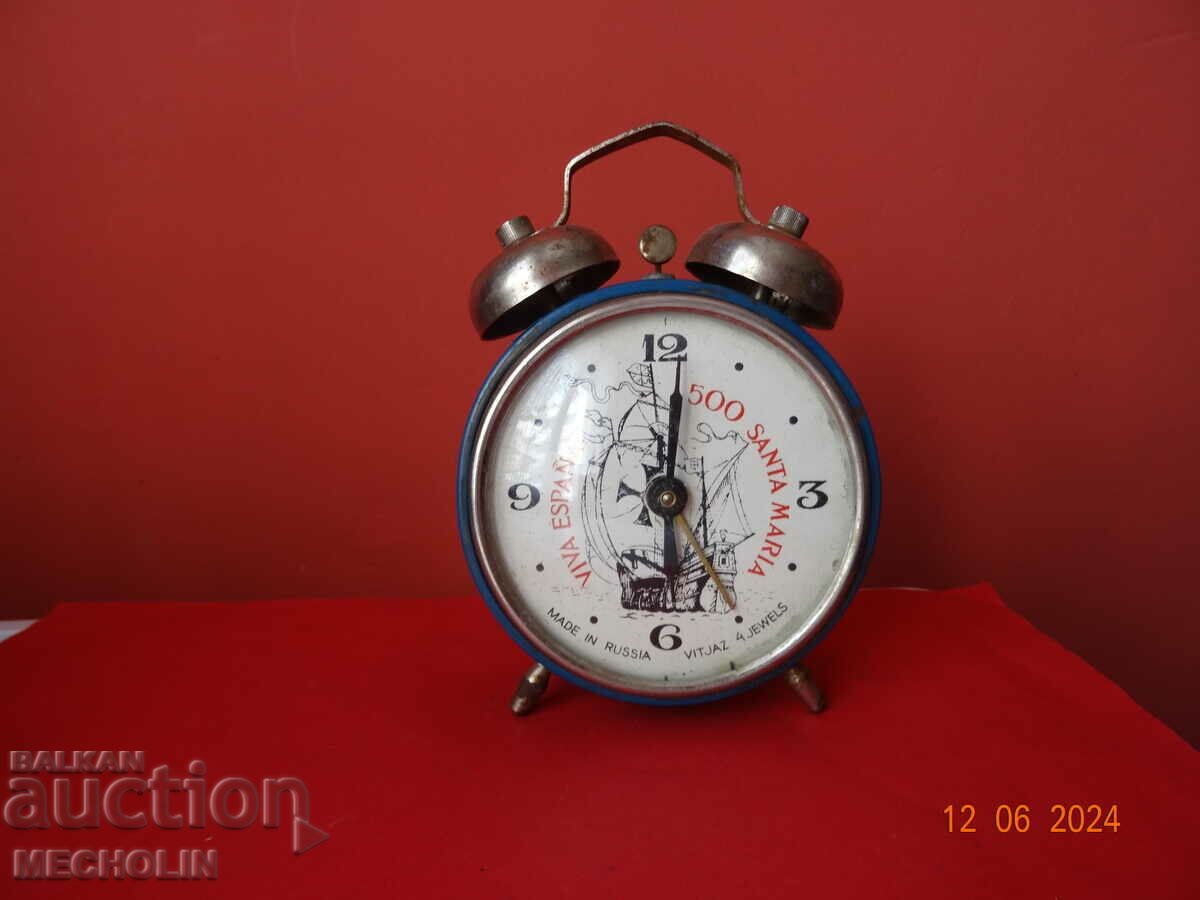 COLLECTIBLE RUSSIAN ALARM CLOCK WITH CAMBANKS