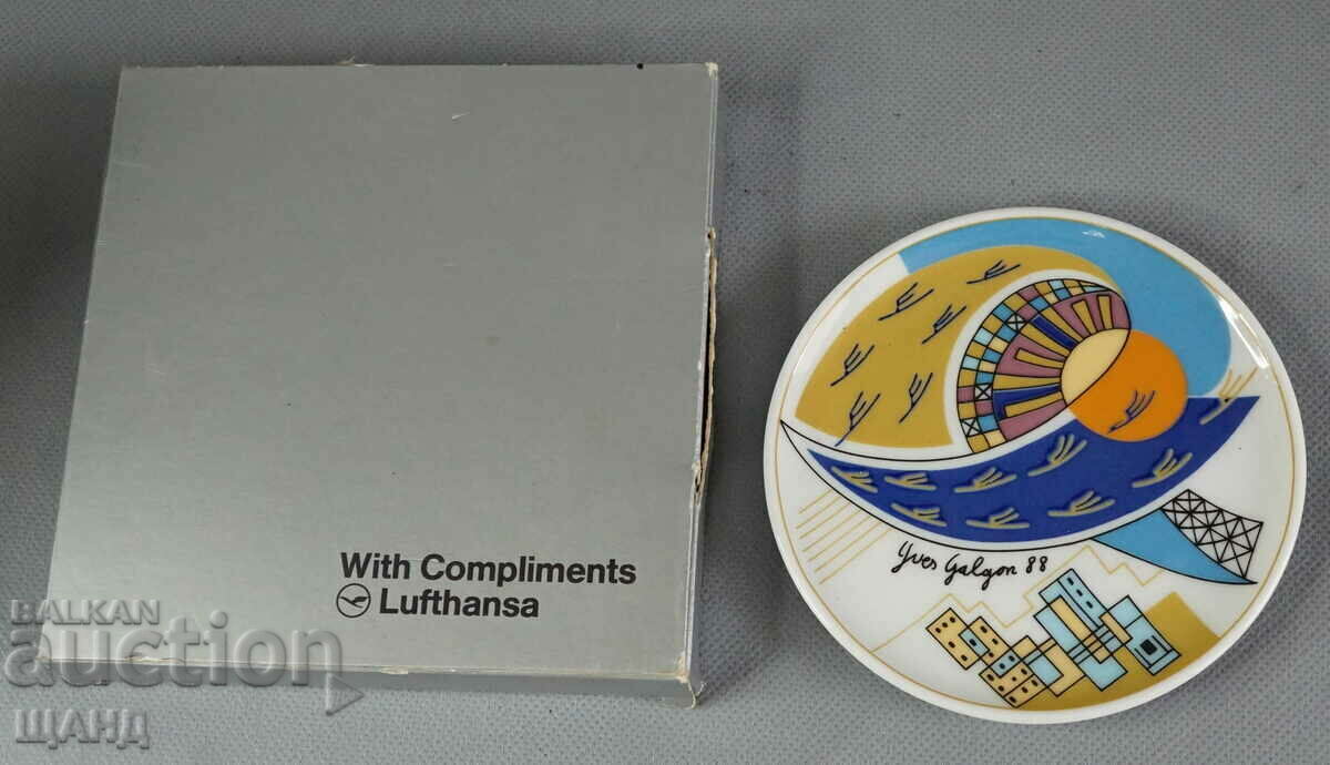 Germany promotional porcelain plate Lufthansa airlines