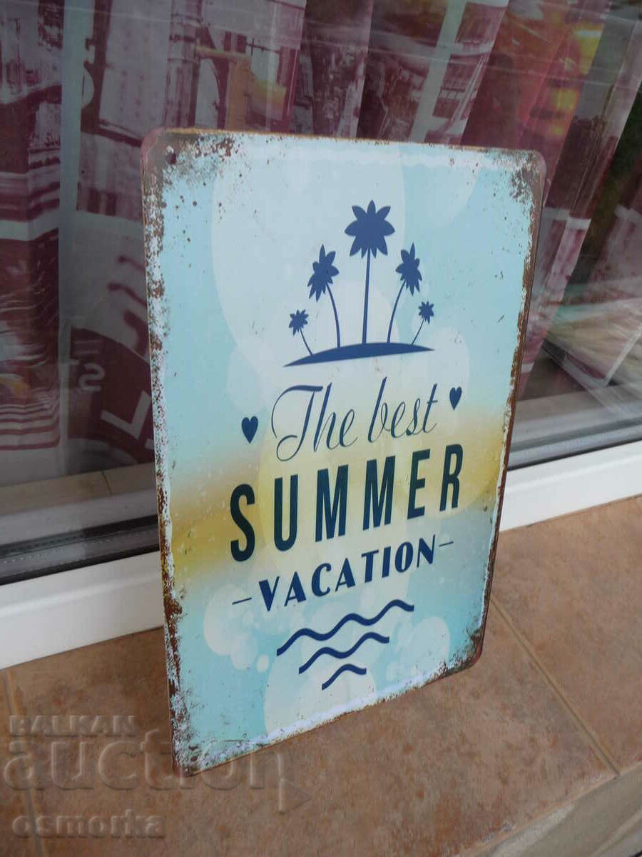 Inscripție din plăcuță metalică Cei mai buni palmieri de mare de vacanță de vară cu preț 18.00 BGN | € 9.20