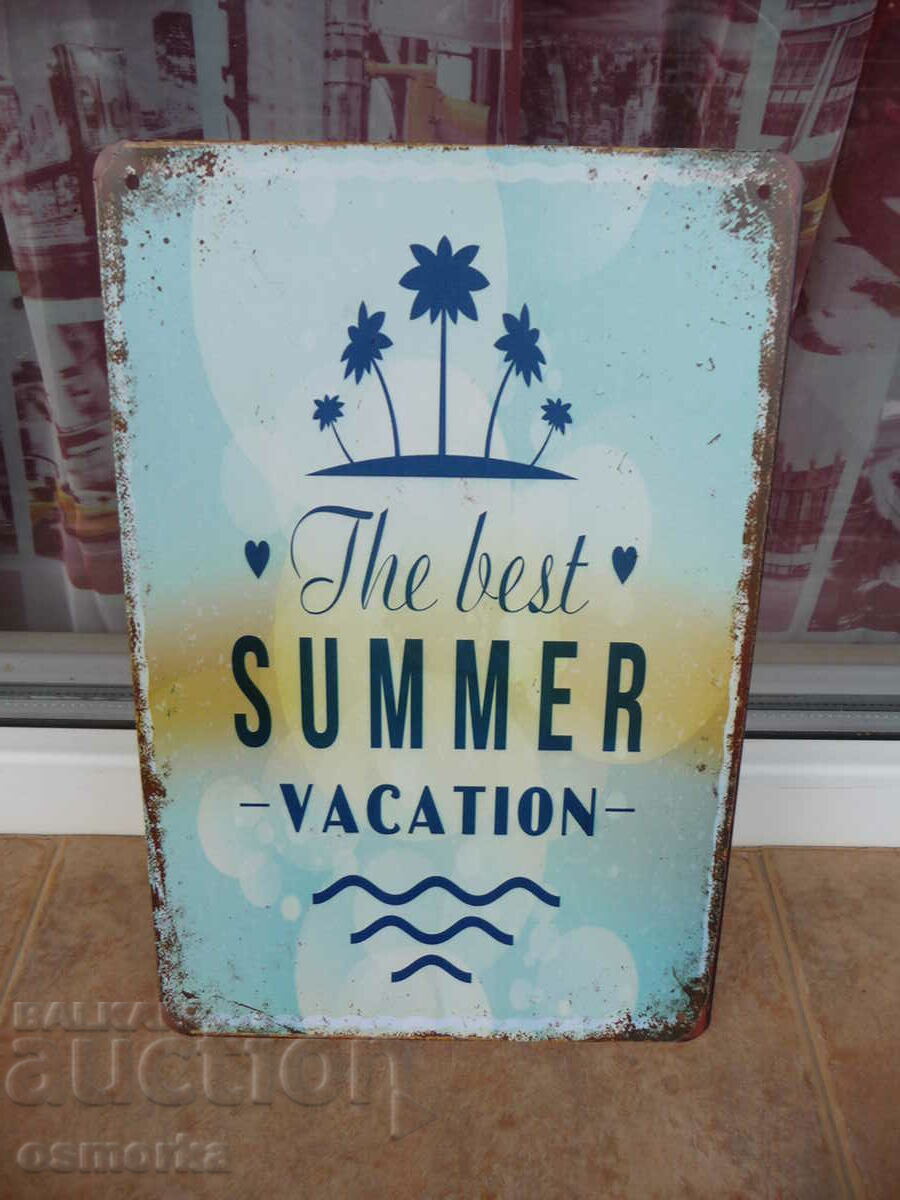 Inscripție din plăcuță metalică Cei mai buni palmieri de mare de vacanță de vară