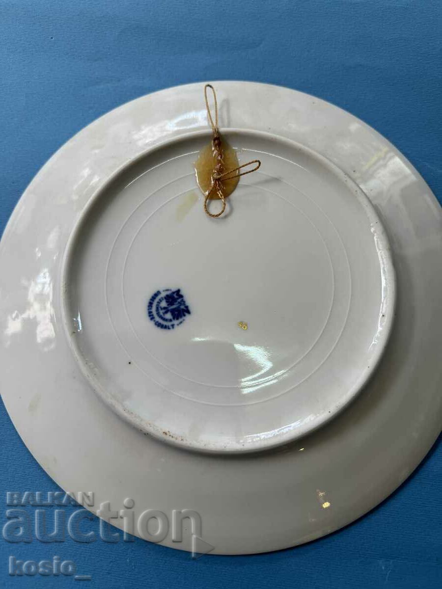 Auction Czech porcelain cobalt and gold plate Auction Czech porcelain cobalt and gold plate