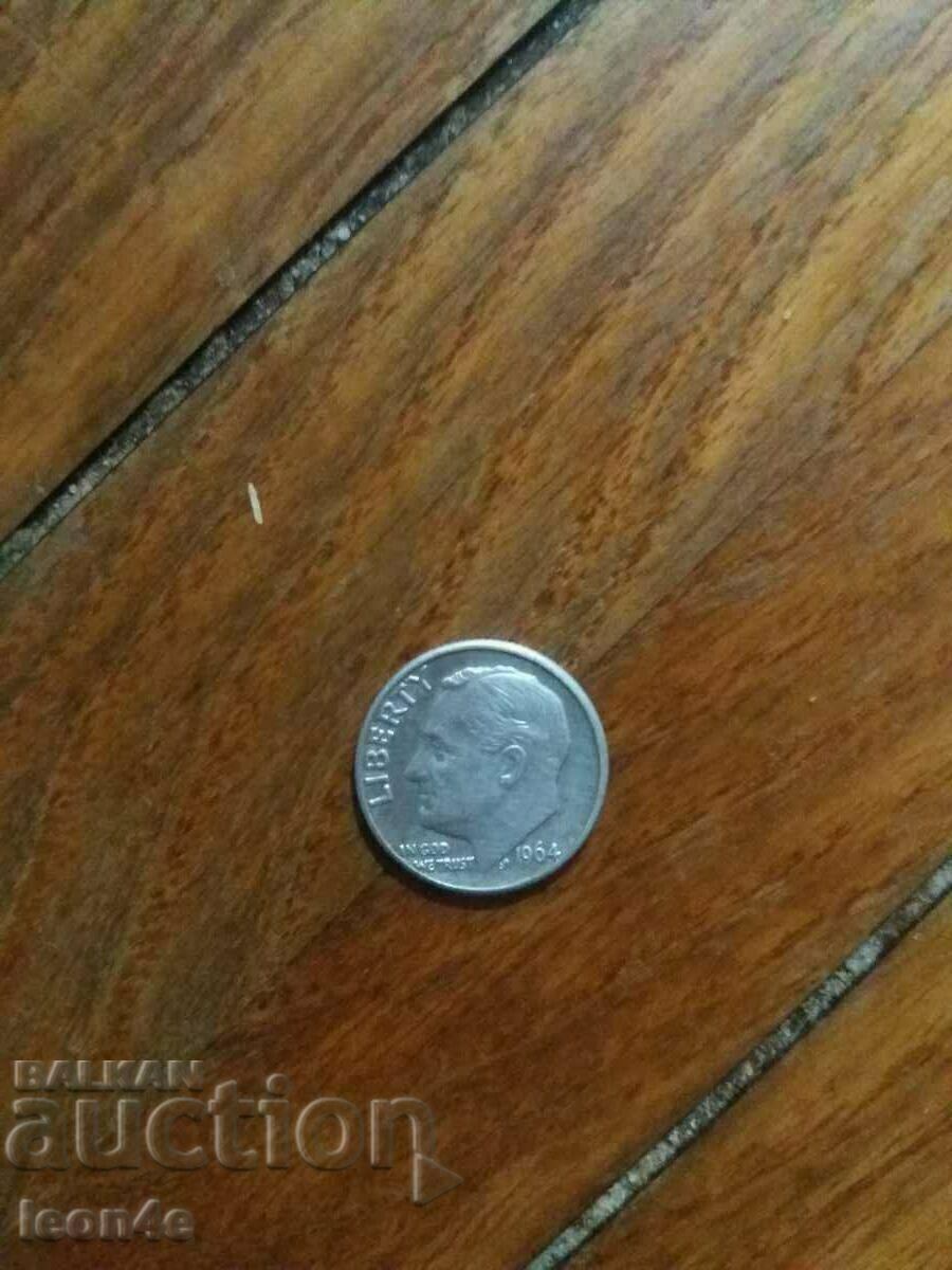 USA 1 Dime 1964 Silver