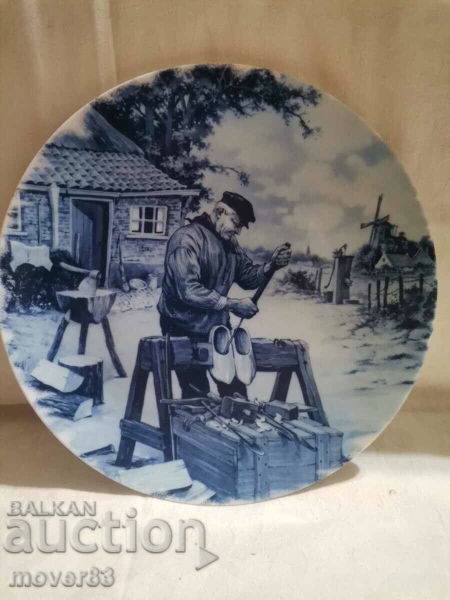 Porcelain plate. Netherlands "Delft". Souvenir