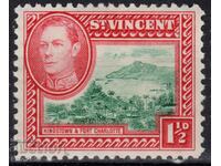 GB/St.Vincent-1938-KG VI+Nature motifs in the colony,MLH