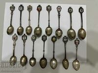 Silver collectible spoons. 31 pcs., 339.59 g. Sample-800