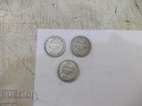 Lot of 3 pcs. coins "50 cents - 1913"