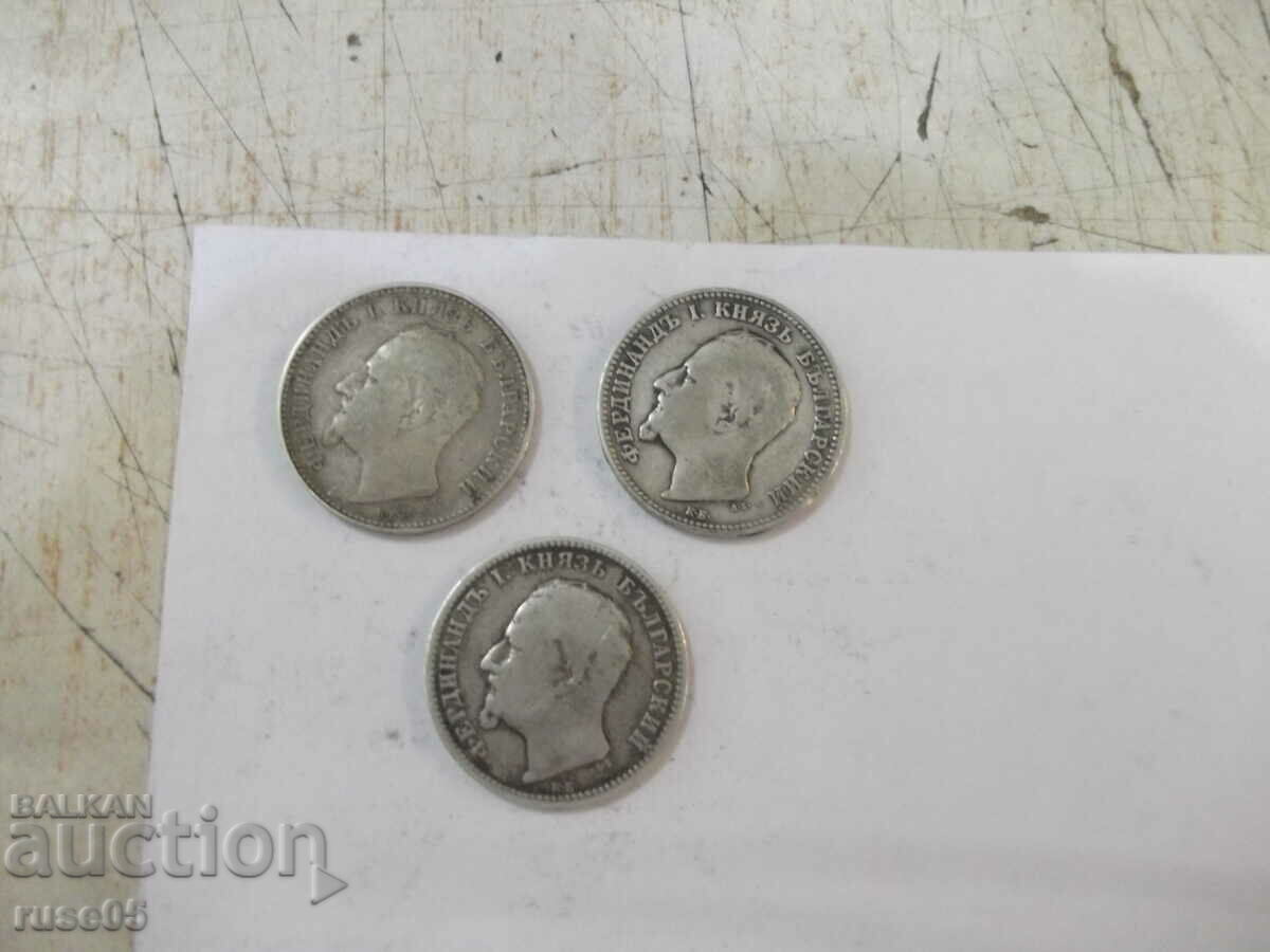 Auction Lot of 3 pcs. coins "1 Lev - 1891" Auction Lot of 3 pcs. coins "1 Lev - 1891"
