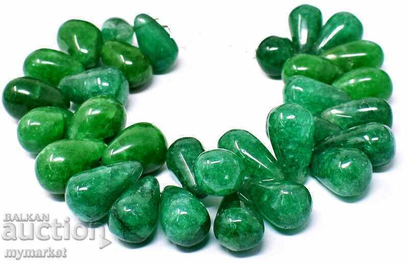 Natural emerald / beads / -15x10 mm.