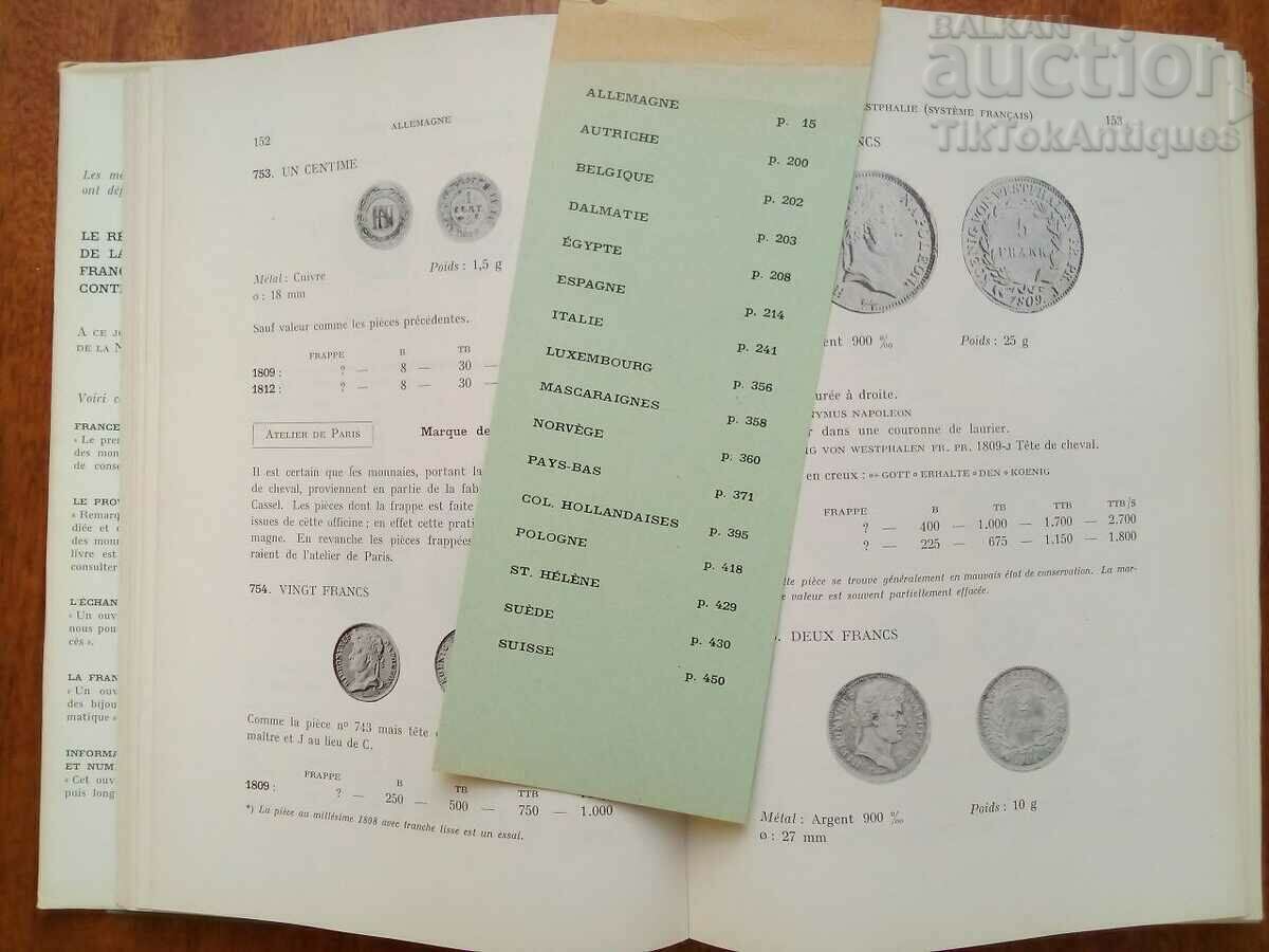 A deluxe French catalog of the coins of the Napoleonic World with price 40.00 BGN | € 20.45 A deluxe French catalog of the coins of the Napoleonic World with price 40.00 BGN | € 20.45