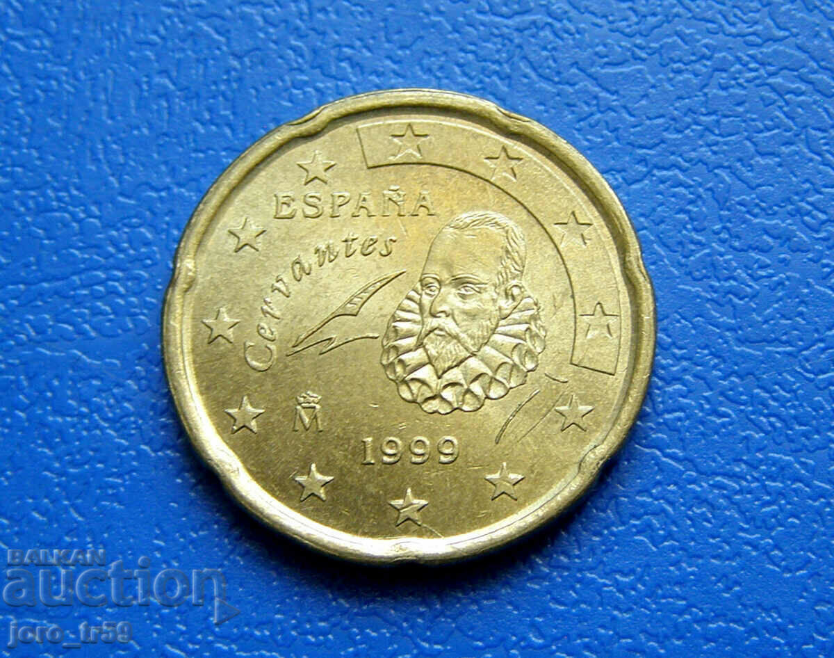 Испания 20 евроцента Euro cent 1999