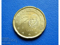 Spain 20 euro cents Euro cent 1999