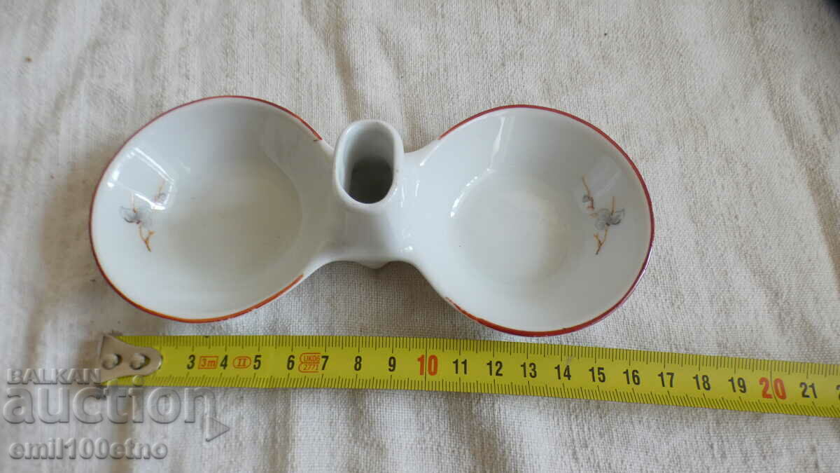 Salt shaker old Bulgarian porcelain Kitka Novi pazar - 5