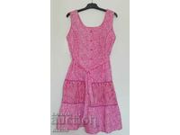 Summer colorful dress with ruffles, 100% cotton
