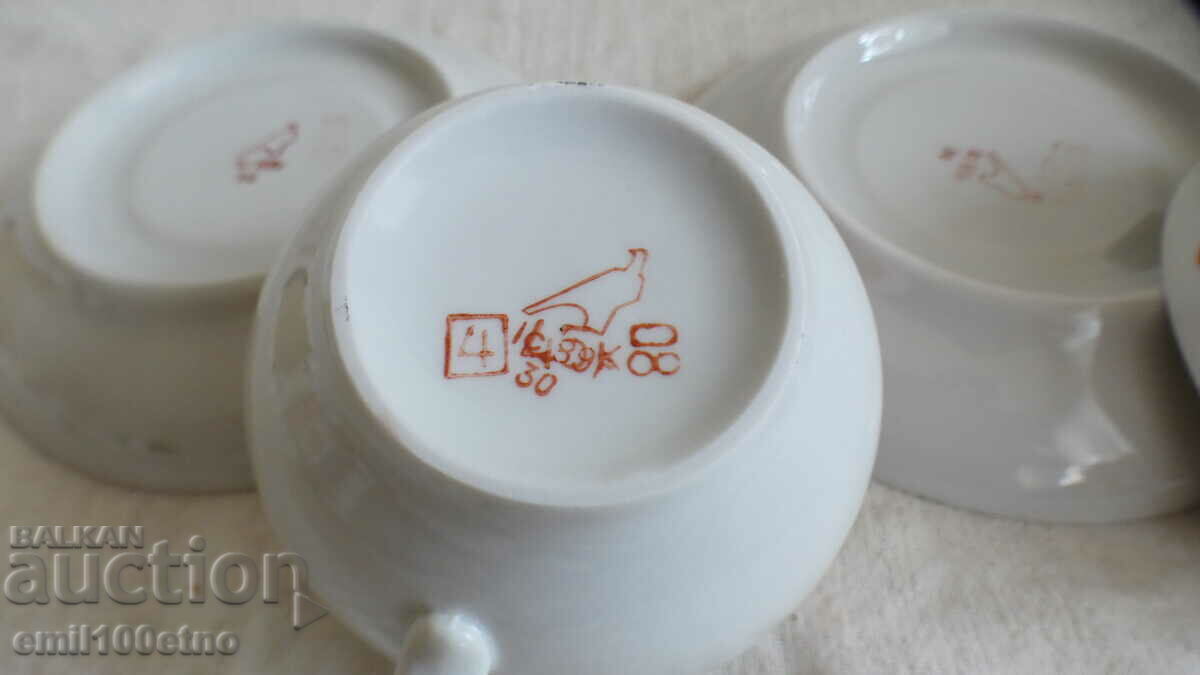Set of 2 teacups old porcelain Dulevo USSR - 7 Set of 2 teacups old porcelain Dulevo USSR - 7