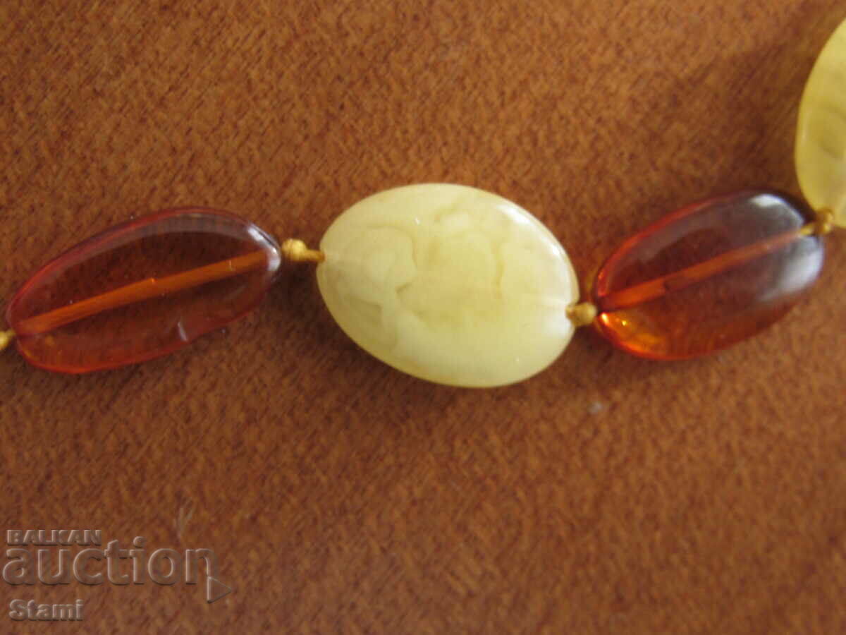 Women's circle necklace made of premium Baltic amber - 5