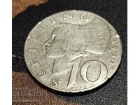 10 шилинга, 1958 - Сребро 0.640