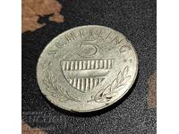 5 σελίνια, 1961 - Ασήμι 0,640