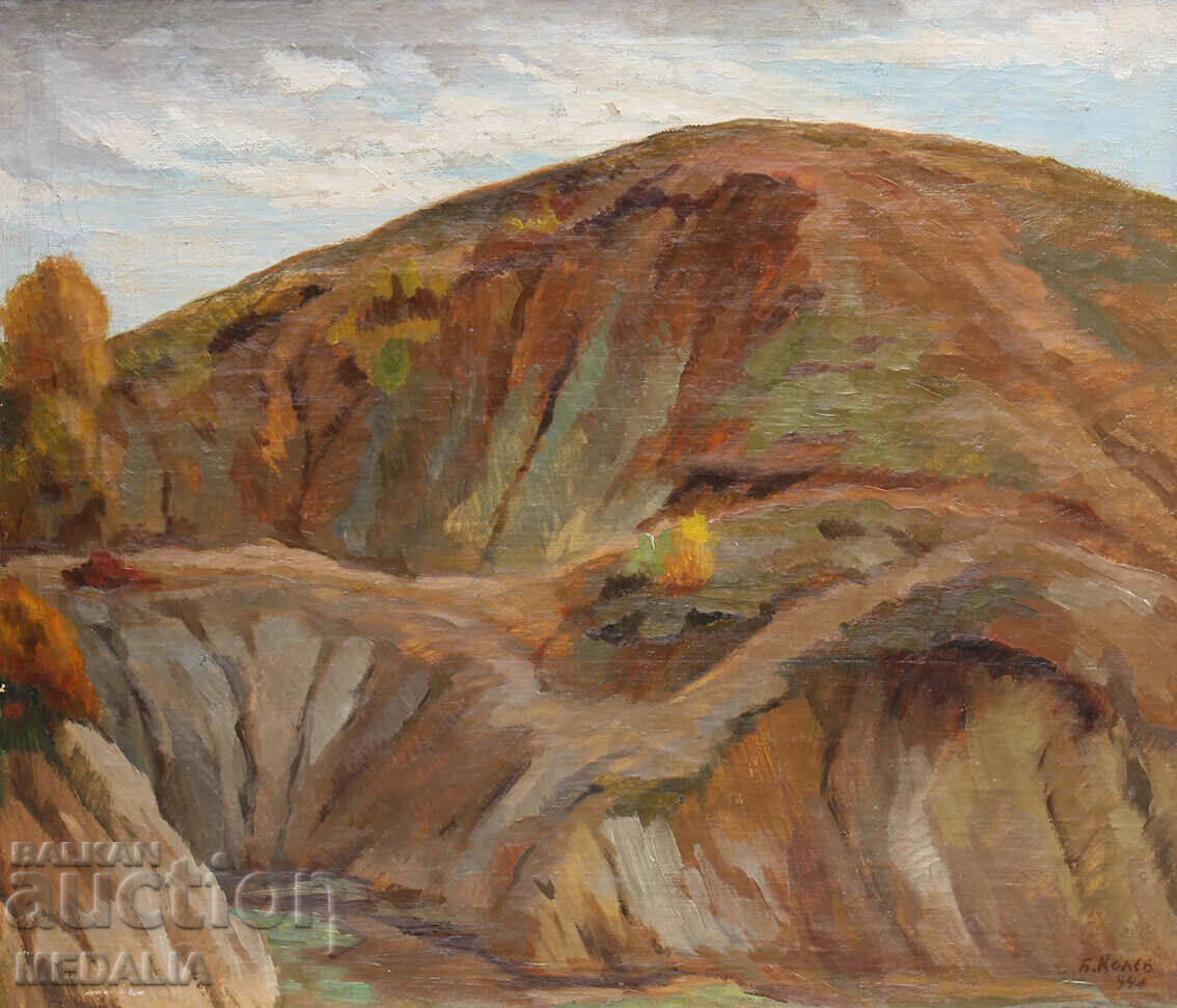 Boris Kolev-"Landscape"-oil paints-signed-framed with price 3000.00 BGN | € 1533.88 Boris Kolev-"Landscape"-oil paints-signed-framed with price 3000.00 BGN | € 1533.88