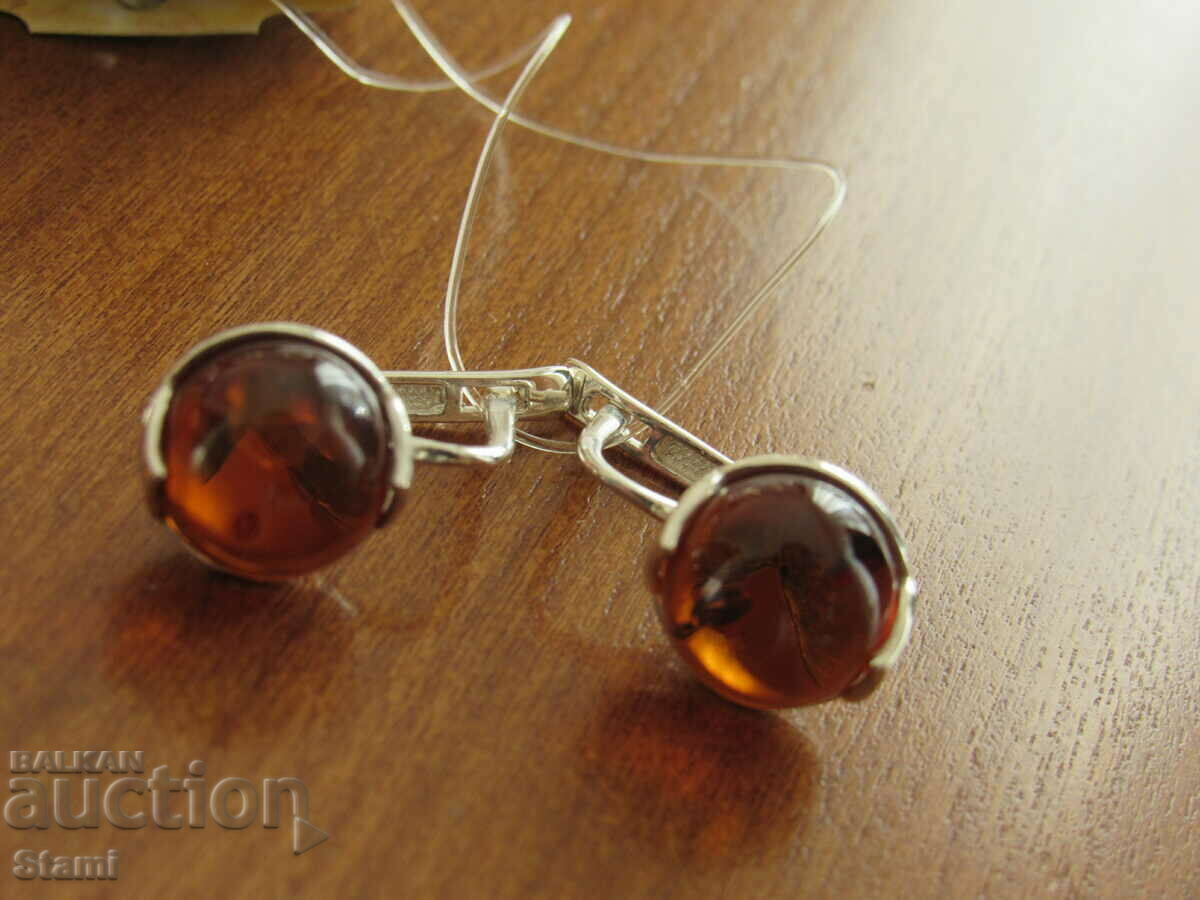 Premium Baltic amber earrings