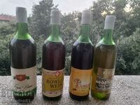 A set of old white wine bottles from the social years