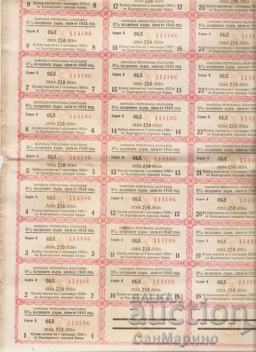 Bond 5000 BGN 1947 with price 12.00 BGN | € 6.14 Bond 5000 BGN 1947 with price 12.00 BGN | € 6.14