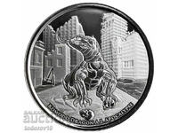 1 oz Silver Komodo Dragon AI Apocalypse 2022 - os. Tokelau