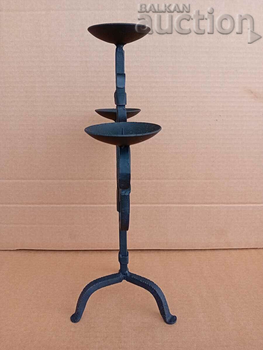 Antique iron handmade candlestick lamp trio with price 41.00 BGN | € 20.96 Antique iron handmade candlestick lamp trio with price 41.00 BGN | € 20.96