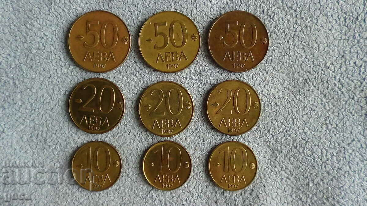 Auction Full lot exchange coins 1997 - 3 pieces Auction Full lot exchange coins 1997 - 3 pieces