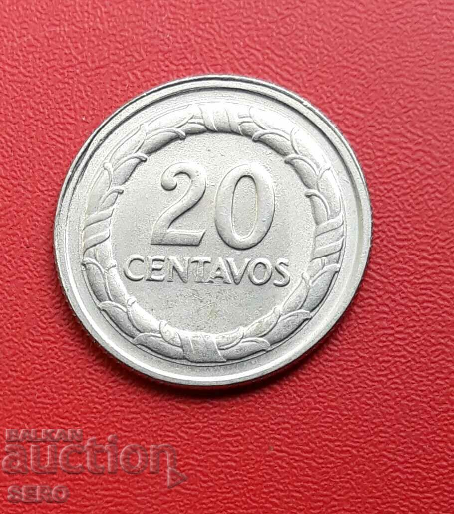 Колумбия-20 центавос 1969-отл.запазена