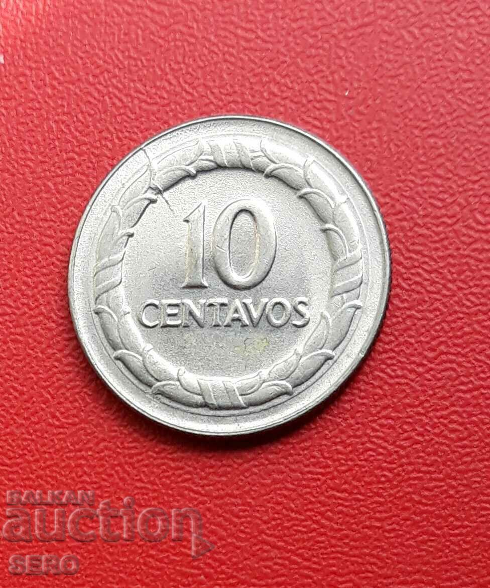 Colombia-10 centavos 1968-reserved
