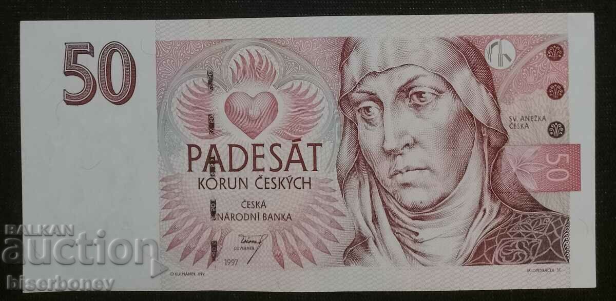 50 de coroane, coroane, Republica Cehă, UNC, 1997