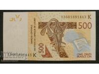 500 franci Senegal, Senegal, 2012. UNC