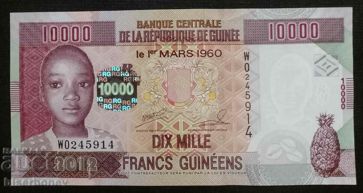 10.000 , 10.000 franci Guineea , Guineea , 2012 UNC