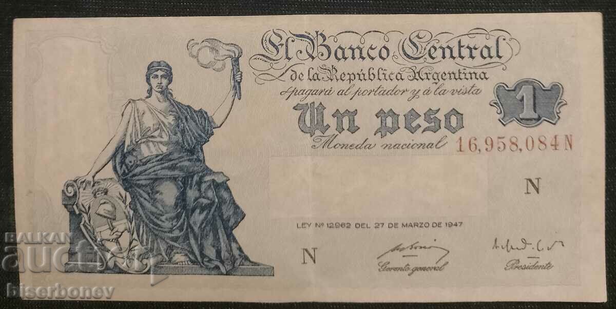 1 peso Mexico, 1 peso Mexico 1947 XF