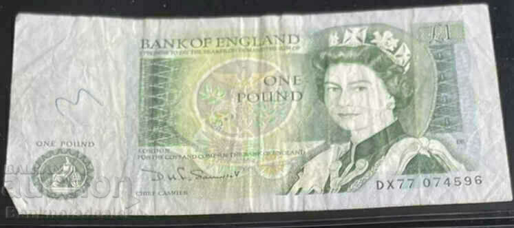 England 1 Pound 1980 D.H.F. Somerset Ref 4596