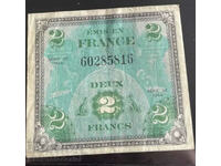 Γαλλία Allied Military 2 Francs 1944 Pick 114 Ref 5816