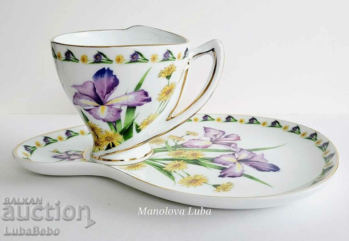 Чашка и чинийка от костен порцелан The Leonardo Collection.